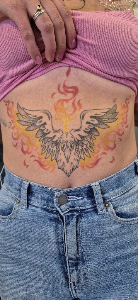Healed tattoo parantunut tatuointi