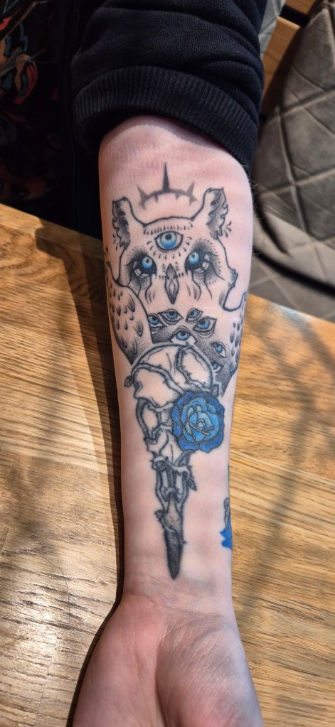 Healed tattoo parantunut tatuointi