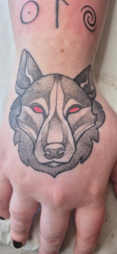 Healed tattoo parantunut tatuointi