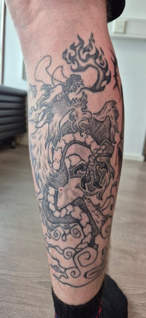 Healed tattoo parantunut tatuointi