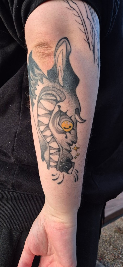 Healed tattoo parantunut tatuointi