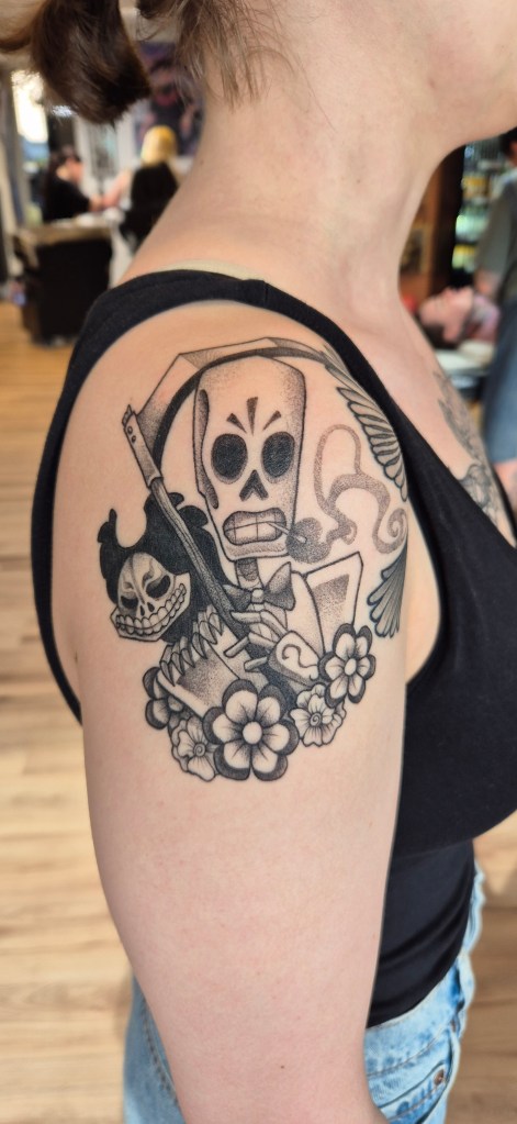 Healed tattoo parantunut tatuointi
